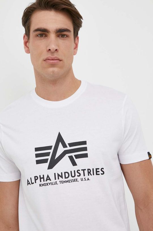 Базовая футболка из хлопка Alpha Industries, белый