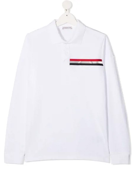 Moncler Enfant рубашка поло с полосками