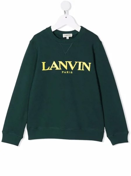LANVIN Enfant толстовка с вышитым логотипом
