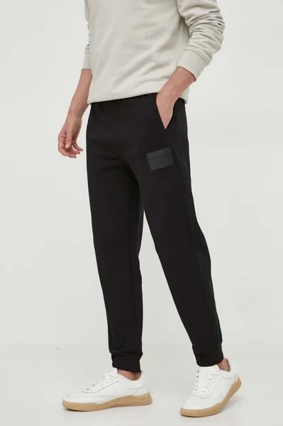 Спортивные брюки из хлопка Armani Exchange, черный