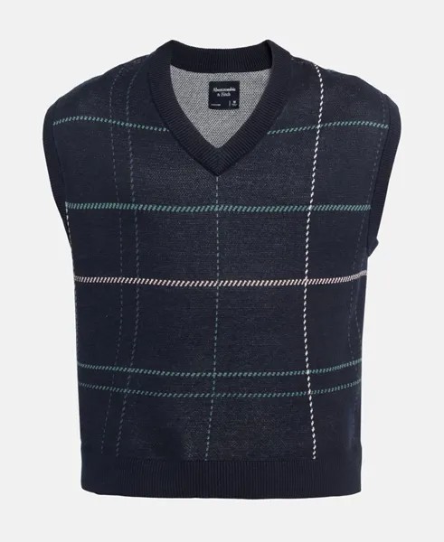 Пуловер без рукавов Abercrombie & Fitch, темно-синий