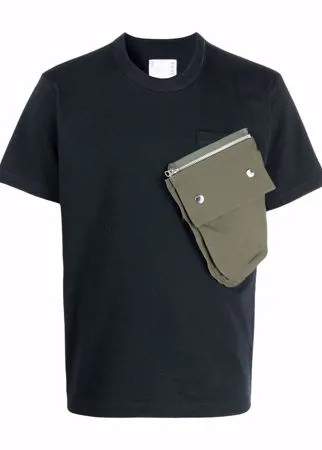 Sacai футболка с накладным карманом