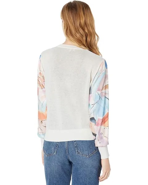 Свитер Ted Baker Ryvir Woven Detail Printed Cardi, слоновая кость