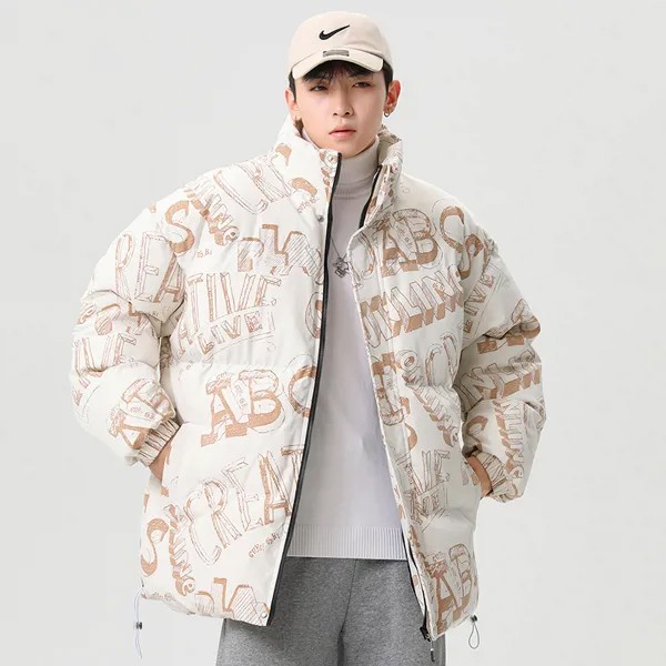 Зимнее камуфляжное Мужское пальто оверсайз в Корейском стиле, теплые парки в стиле Харадзюку, новая камуфляжная куртка-пуховик, 2022