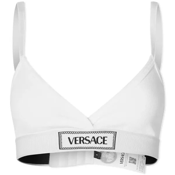 Versace Бралетт с логотипом, белый