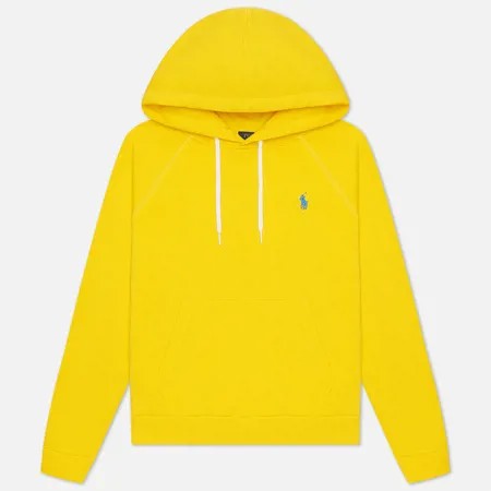 Женская толстовка Polo Ralph Lauren Polo Pony Mini Logo Hoodie Featherweight Fleece, цвет жёлтый, размер L