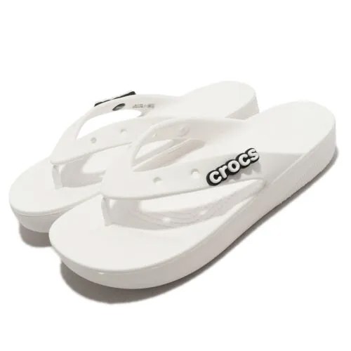 Crocs Classic Platform Flip W White Women Slip On Sandals Flip Flop 207714-100