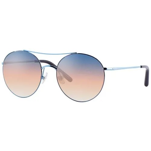 Солнцезащитные очки Matthew Williamson, круглые, оправа: металл, для женщин, голубой