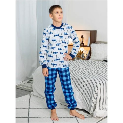 Пижама для мальчика подростка теплая с начесом (М70-16 р60 (116) 11) LIDEKO kids