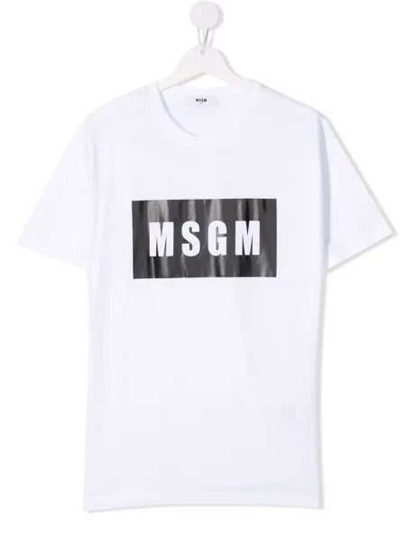 MSGM Kids футболка с логотипом