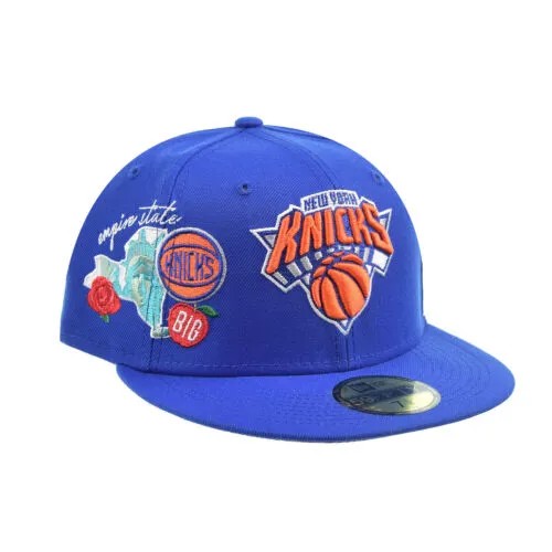 New Era New York Knicks City Cluster Кепка 59Fifty Сине-оранжево-мульти