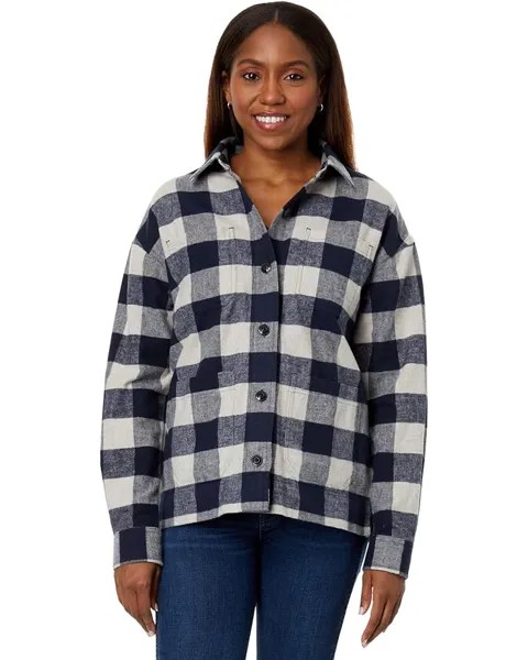 Куртка L.L.Bean Signature Chamois Shirt Pattern, цвет Dark Indigo Heather Plaid
