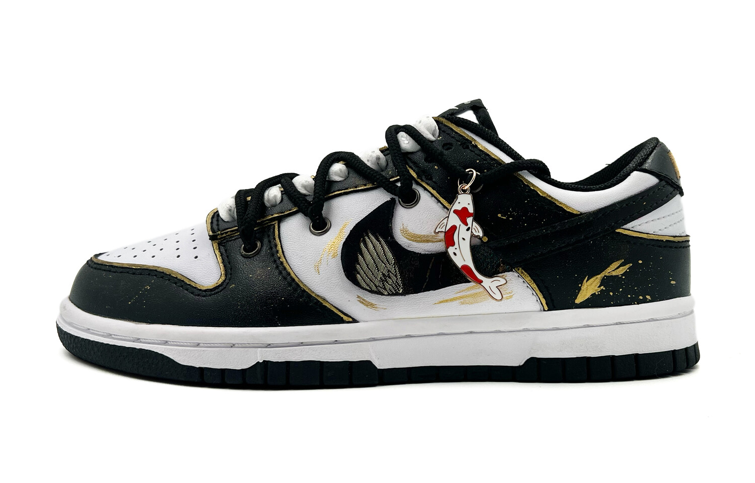 Кроссовки Nike Dunk Skateboarding Shoes Unisex Low-top Black/gold, золотой