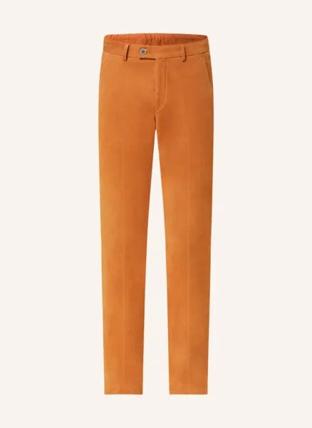 Вельветовые брюки HILTL Extra Slim Fit, темно-оранжевый