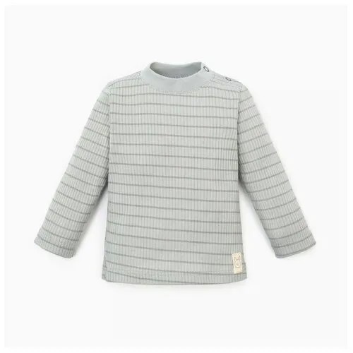 Боди (водолазка) Крошка, Я BASIC LINE, рост 80-86 см, полоска серая 9235896