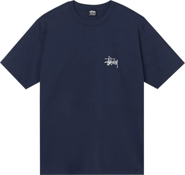 Футболка Stussy Basic Tee 'Navy', синий