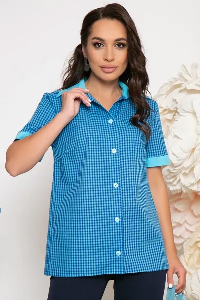 Рубашка женская LT Collection Классика голубая 56 RU