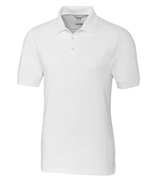 Рубашка-поло стрейч с короткими рукавами Cutter & Buck Big & Tall Advantage Tri-Blend Pique Performance, белый
