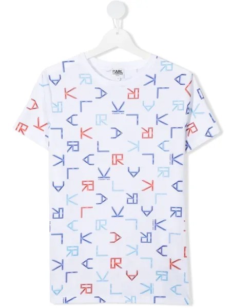 Karl Lagerfeld Kids футболка с монограммой