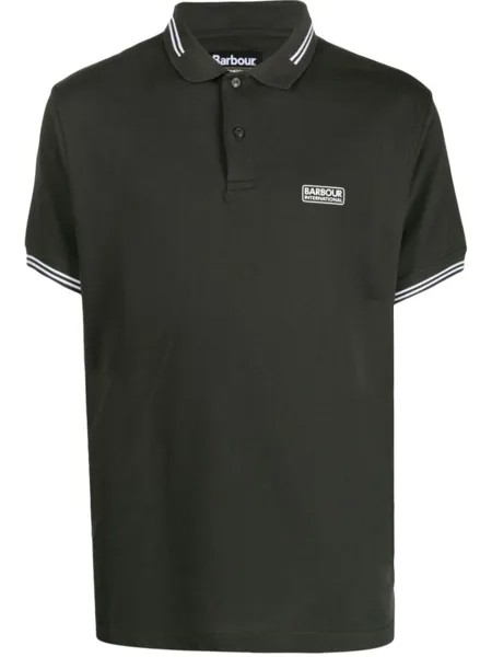 Barbour рубашка поло с логотипом, зеленый