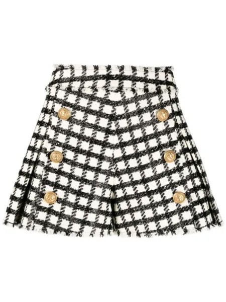 Balmain шорты в клетку, белый