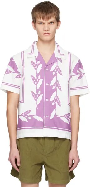 Фиолетово-белая рубашка Acorn Bode