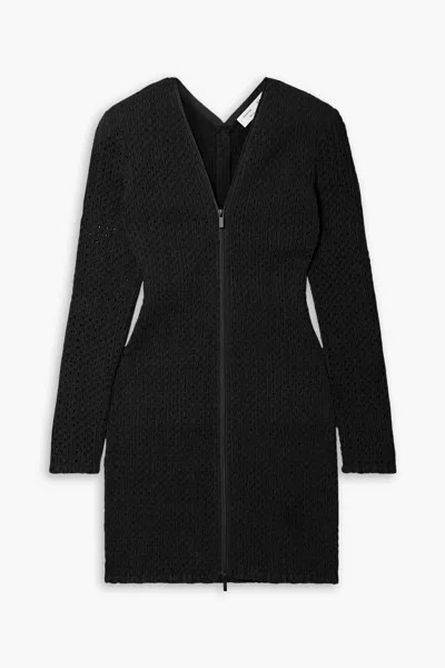 Платье мини из хлопкового бредри со сборками Proenza Schouler Pswl, черный