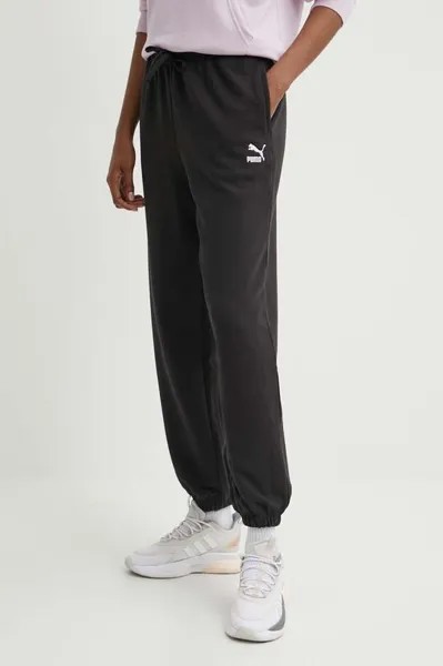 Хлопковые спортивные штаны Puma, черный