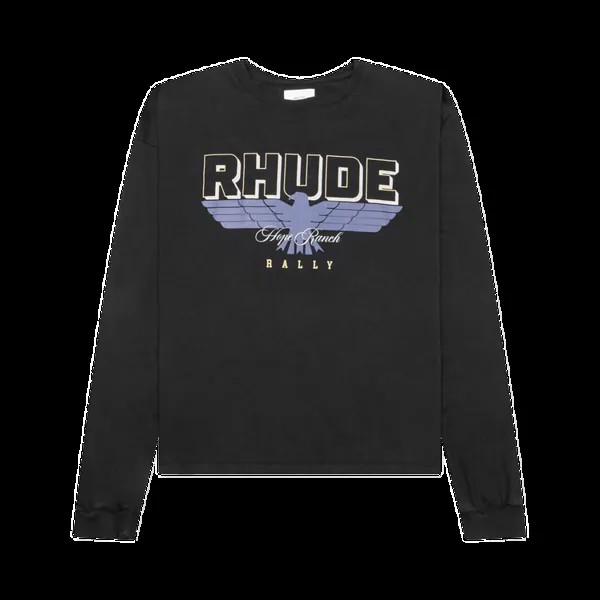 Футболка Rhude Hope Ranch Long-Sleeve 'Vintage Black', черный