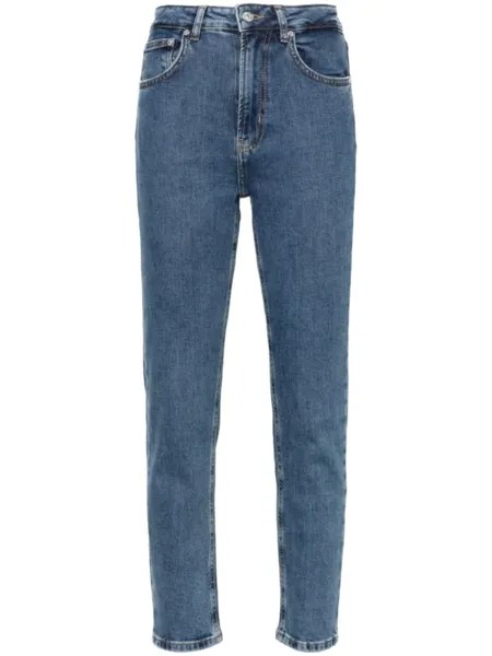 MOSCHINO JEANS узкие джинсы с завышенной талией, синий
