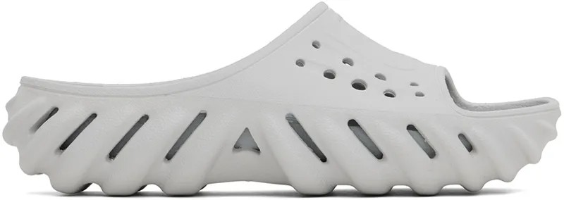 Серые шлепанцы Echo Crocs