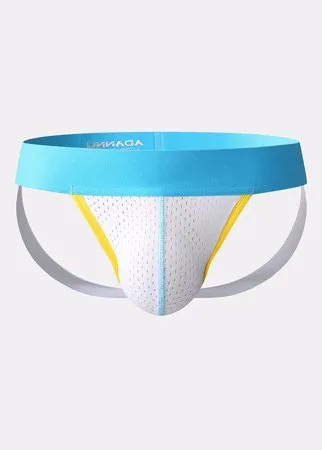 Мужские контрастные дышащие стринги Soft с заниженной талией и чехлом