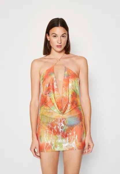 Коктейльное платье / Вечернее платье MINI BEACH DRESS TIE DYE Jaded London, разноцветный