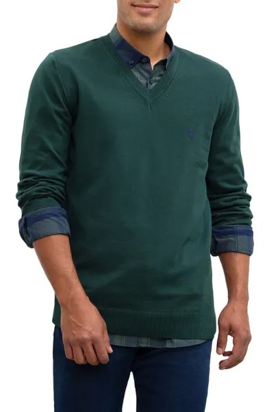 Пуловер мужской U.S. POLO Assn. G081SZ0TK0ENRIQUESK9 зеленый 48