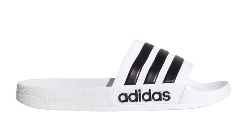 Новые мужские шлепанцы adidas Adilette CloudFoam, белые сандалии, спортивные пляжные тапочки CF