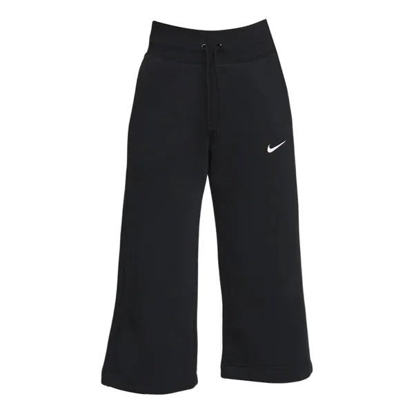 Штаны phoenix флисовые укороченные спортивные штаны с высокой талией Nike, черный