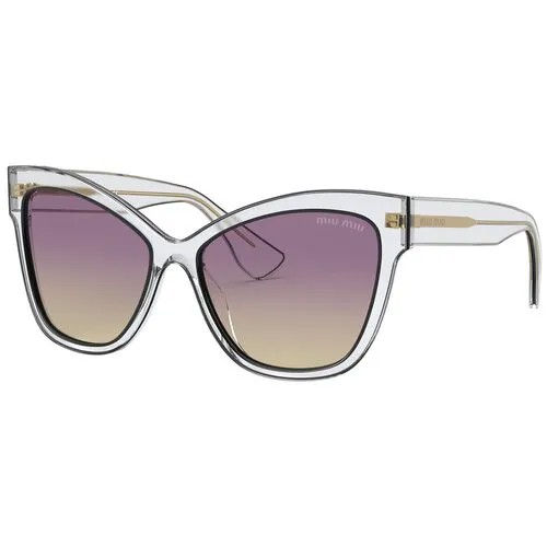 Солнцезащитные очки Miu Miu, бабочка, для женщин, прозрачный