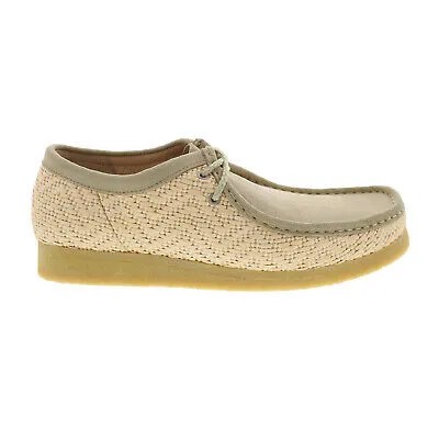 Clarks Wallabee 26165447 Мужские бежевые оксфорды и туфли на шнуровке повседневная обувь