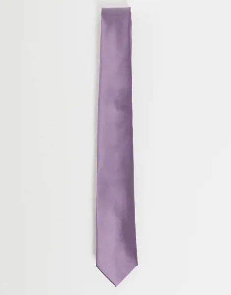 Розовато-лиловый атласный галстук Twisted Tailor-Фиолетовый цвет