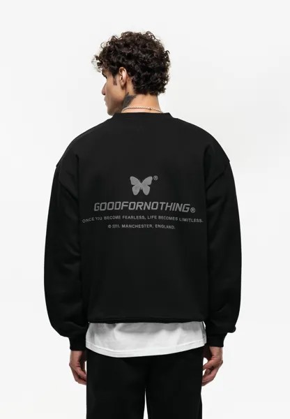 Толстовка Oversized Wraith Puff Print Black Sweatshirt Good For Nothing, черный