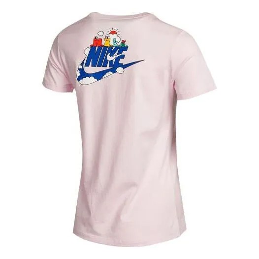 Футболка как w спортивная футболка ss пена Nike, розовый