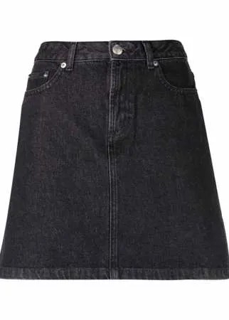 A.P.C. джинсовая мини-юбка А-силуэта