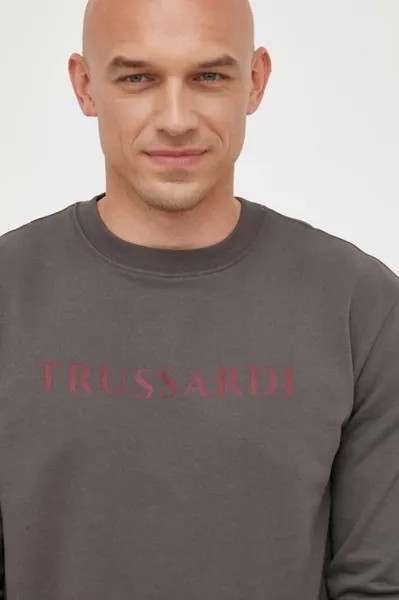 Толстовка из хлопка Trussardi, серый