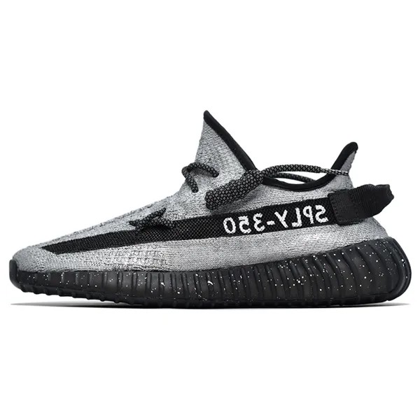 Кроссовки adidas originals Yeezy Boost 350 V2 Lifestyle Shoes Unisex Low-top Black/silver, серебряный