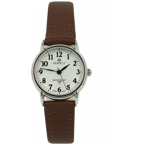 Perfect часы наручные, кварцевые, на батарейке, женские, металлический корпус, кожаный ремень, металлический браслет, с японским механизмом LX017-043-9