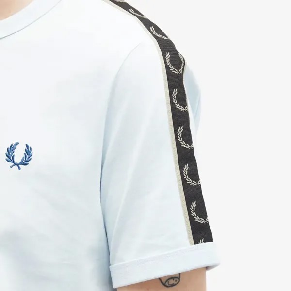 Fred Perry Футболка с контрастной лентой и звонком, синий