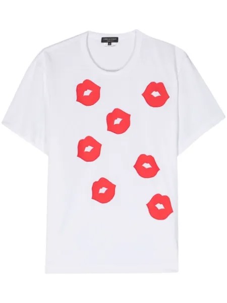 Футболка из джерси с нашивками Comme des Garçons Homme Plus, белый