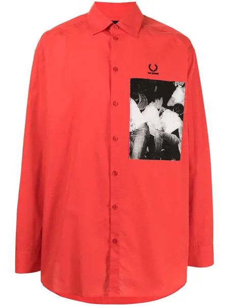 Raf Simons X Fred Perry рубашка с фотопринтом