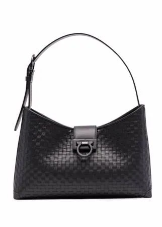 Salvatore Ferragamo плетеная сумка на плечо с декором Gancini