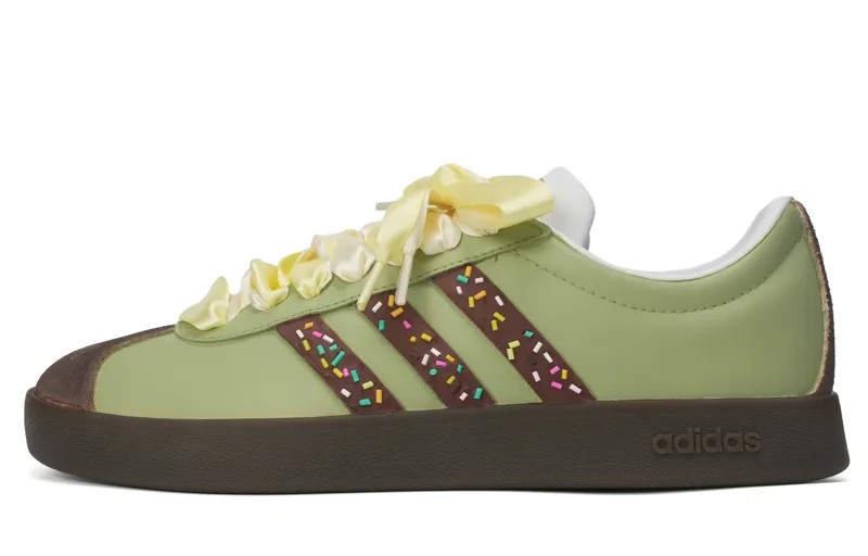 Кроссовки adidas neo Vl Court Classic Skateboarding Shoes Unisex Low-top Green, зеленый